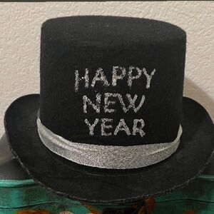 Adult New Year’s Eve felt Party Hat Glitter lettering